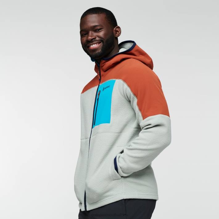 Cotopaxi Men Spice/Brush Abrazo Hooded Full-Zip Fleece Jacket Clothing 668D117