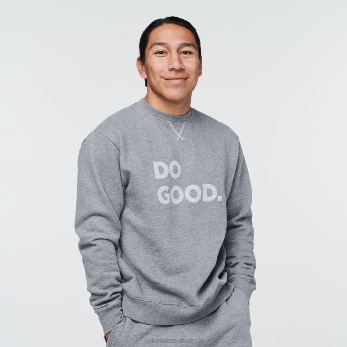 Cotopaxi Men Heather Grey Do Good Crew Sweatshirt Clothing 668D140