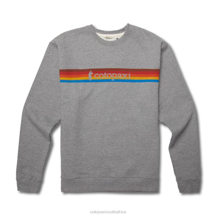 Cotopaxi Men Heather Grey On The Horizon Organic Crew Sweatshirt Clothing 668D136
