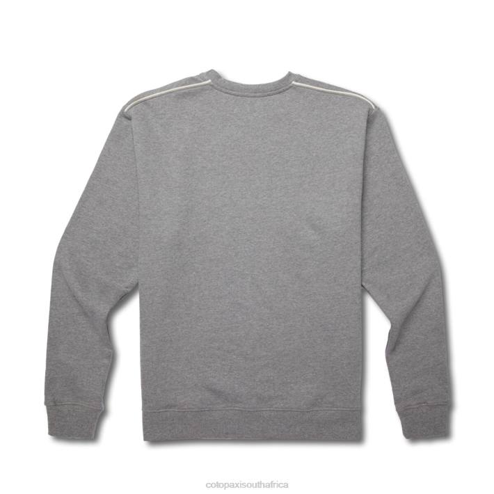 Cotopaxi Men Heather Grey On The Horizon Organic Crew Sweatshirt Clothing 668D136