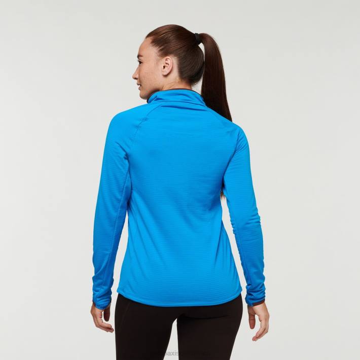 Cotopaxi Women Saltwater/Chestnut Otero Fleece Half-Zip Pullover Clothing 668D23