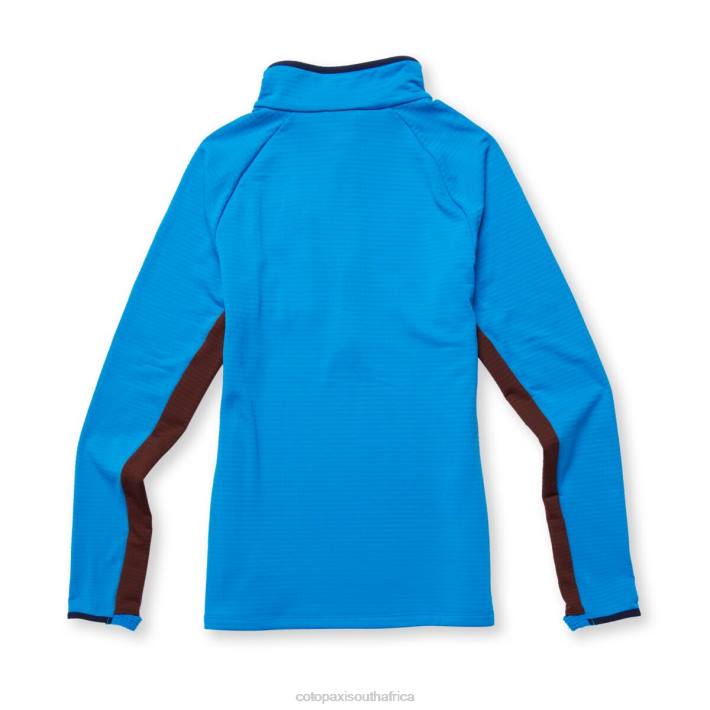 Cotopaxi Women Saltwater/Chestnut Otero Fleece Half-Zip Pullover Clothing 668D23