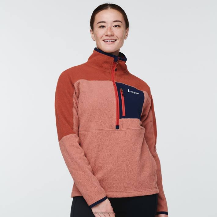 Cotopaxi Women Spice/Earthen Abrazo Half Zip Fleece Clothing 668D35