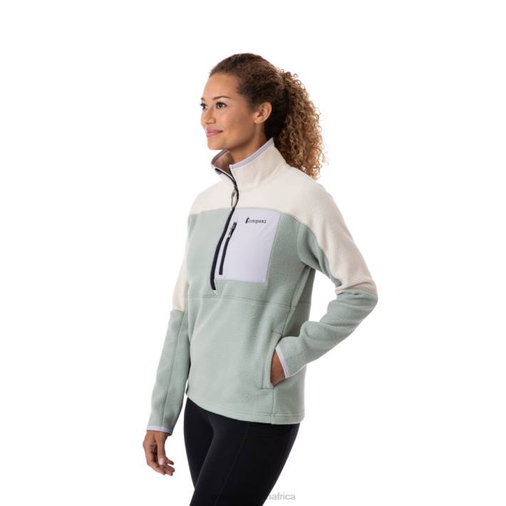 Cotopaxi Women Cream/Brush Abrazo Half-Zip Fleece Jacket Clothing 668D39