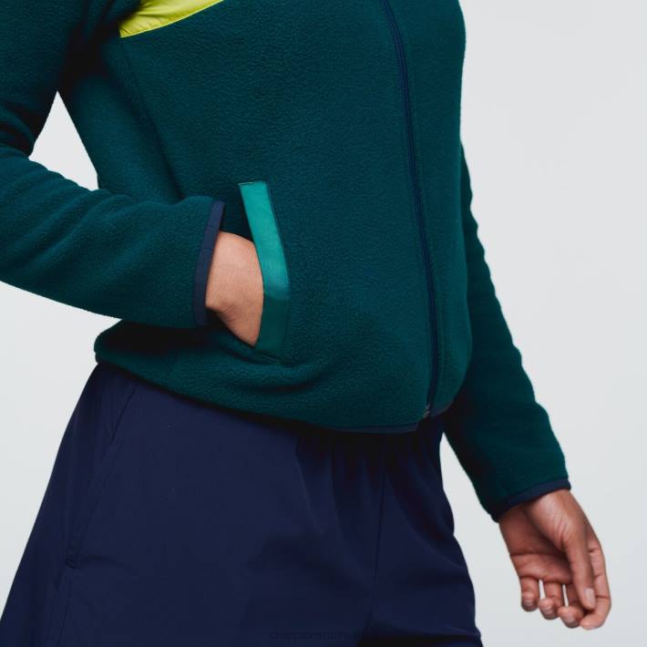 Cotopaxi Women Kelp Forest Teca Fleece Full-Zip Jacket Clothing 668D36