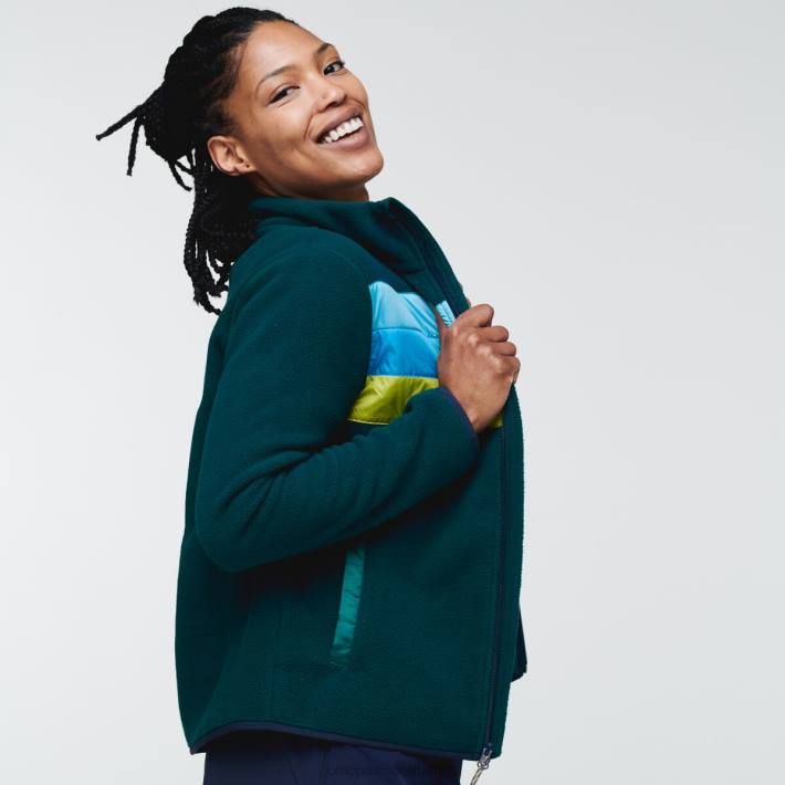 Cotopaxi Women Kelp Forest Teca Fleece Full-Zip Jacket Clothing 668D36