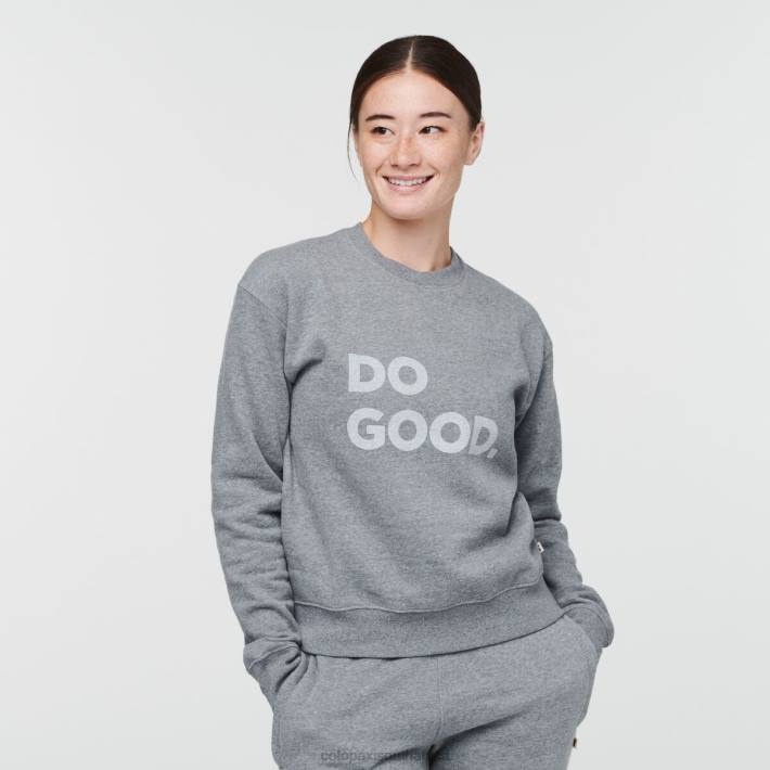 Cotopaxi Women Heather Grey Do Good Crew Sweatshirt Clothing 668D60