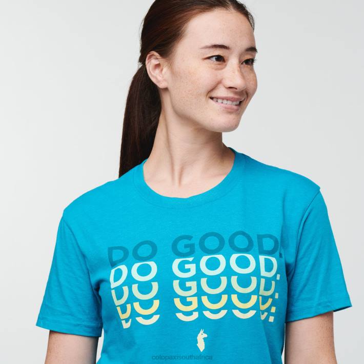 Cotopaxi Women Mineral Blue Do Good Repeat T-Shirt Clothing 668D69